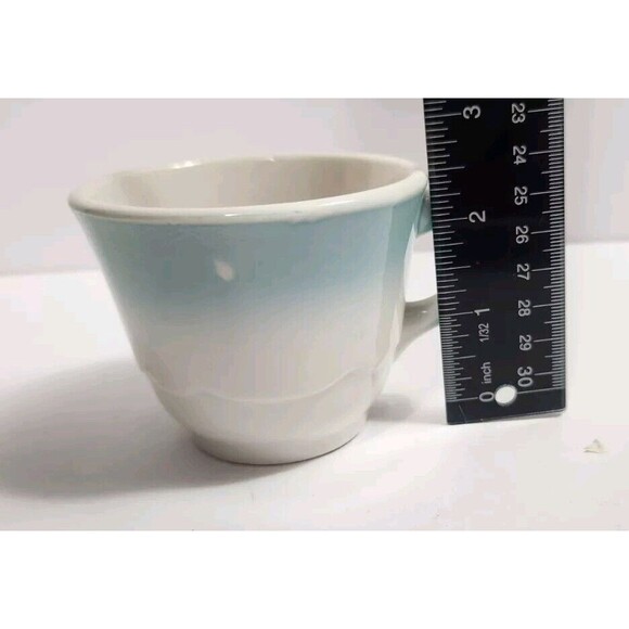 Vintage Jackson Custom China Mug  Turquoise Fade On White - Picture 5 of 7